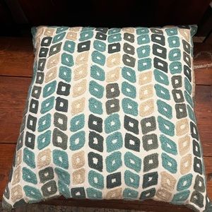 Teal/Gray Medium Sized Pillow-College Decor